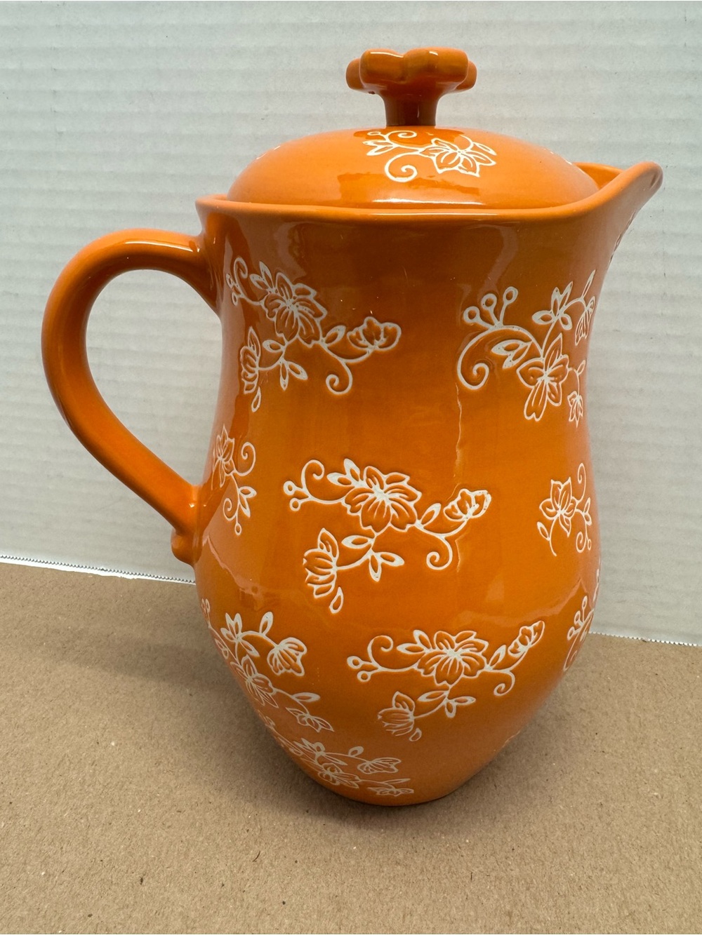 Temp-tations Floral Lace 2 Quart Lidded Pitcher - Picture 2 of 12